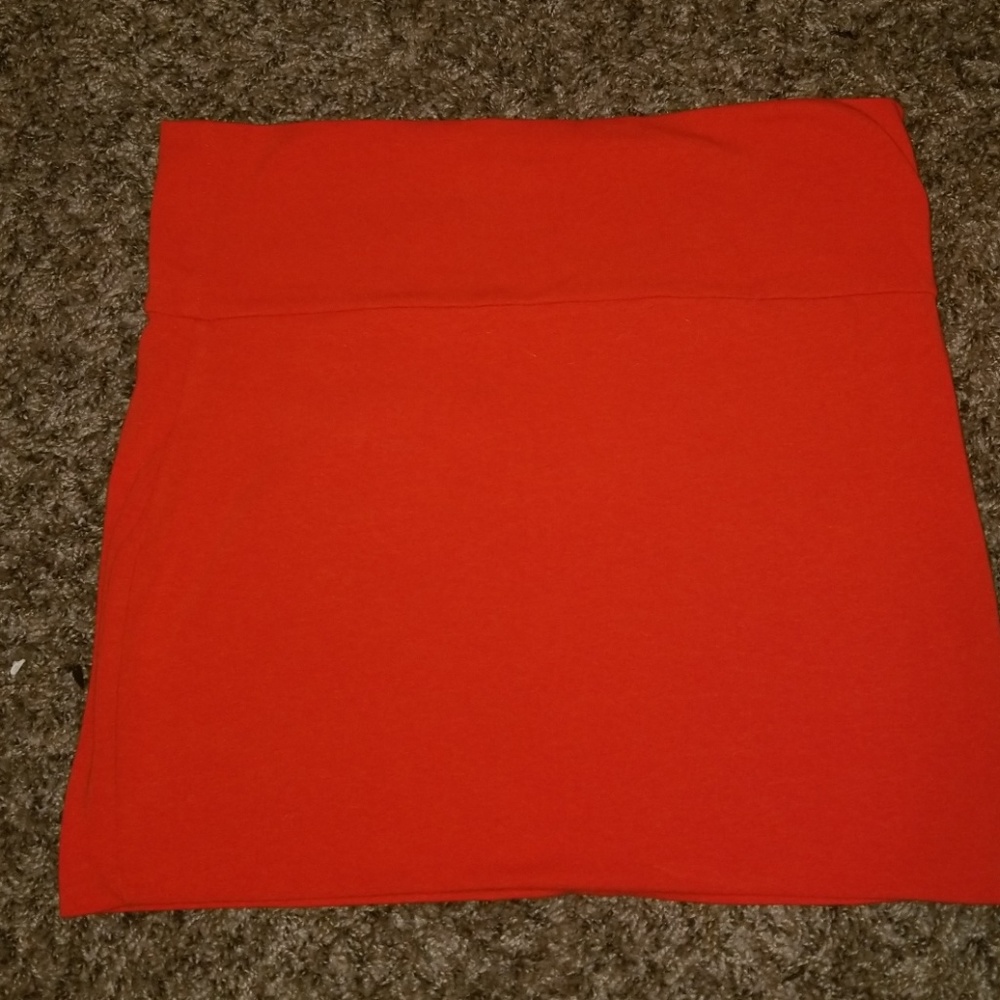 Burnt orange pencil skirt